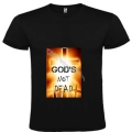 Tricou negru, imprimeu God's not dead